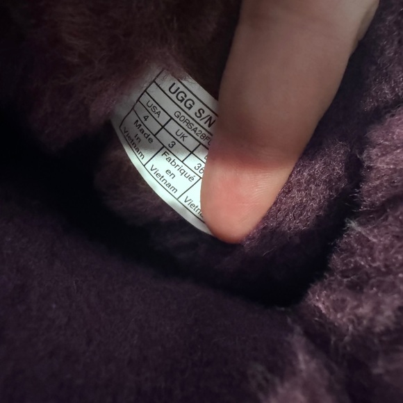 Size 4 Uggs (Burgundy with baby pink) - Picture 4 of 5